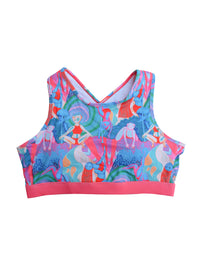 Rainbow Dancers Sunrise High Neck Cross Back Bra