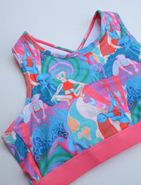 Rainbow Dancers Sunrise High Neck Cross Back Bra