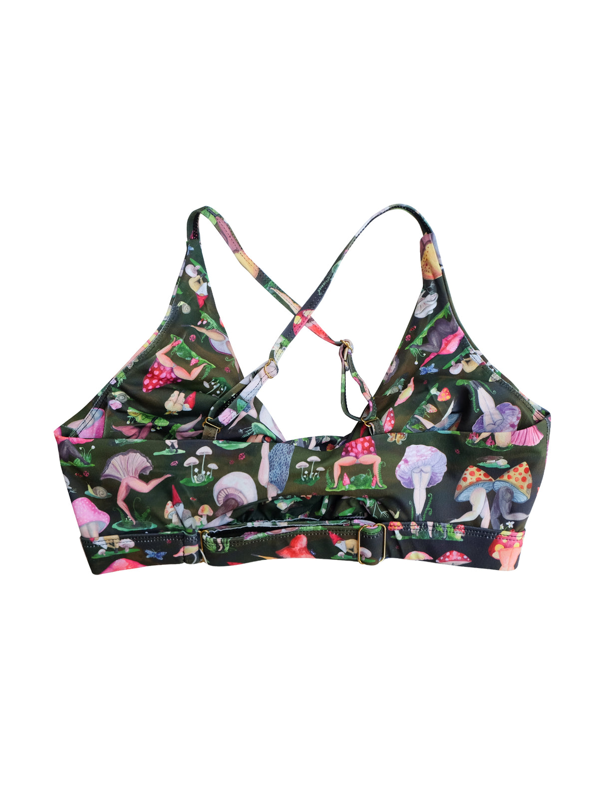 Fruiting Bodies Mushrooms Twist Plunge Bra