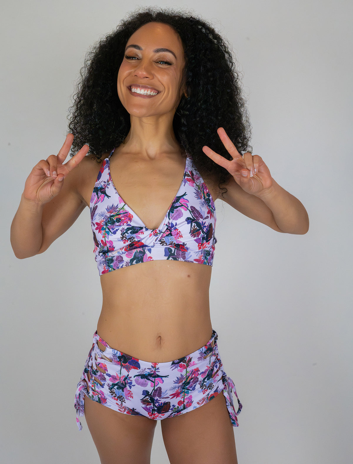 Pole & Plants Lavender Twist Front Bra