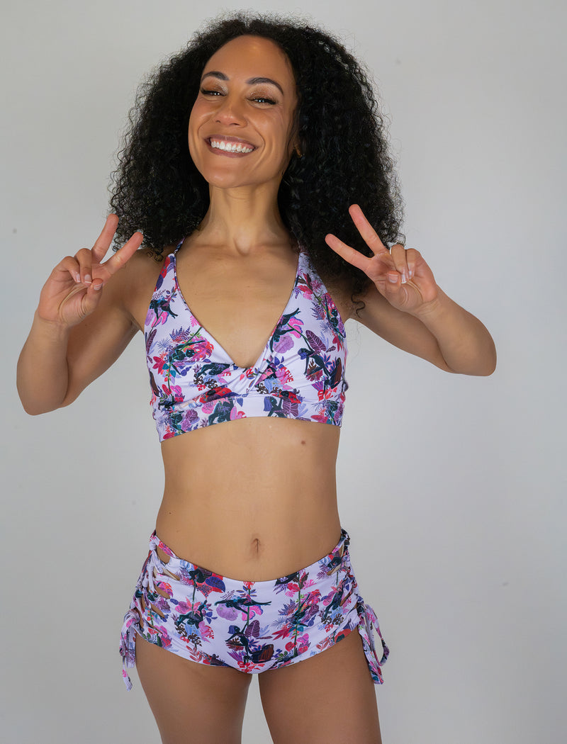 Pole & Plants Lavender Twist Front Bra