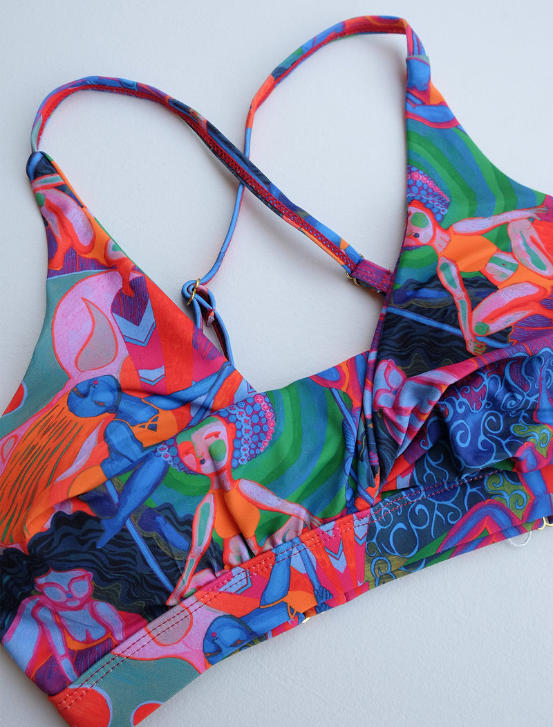 Rainbow Dancers Sunset Twist Front Bra