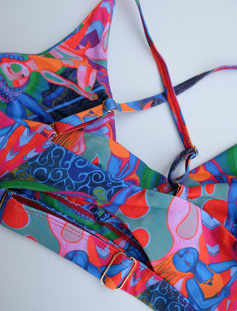 Rainbow Dancers Sunset Twist Front Bra
