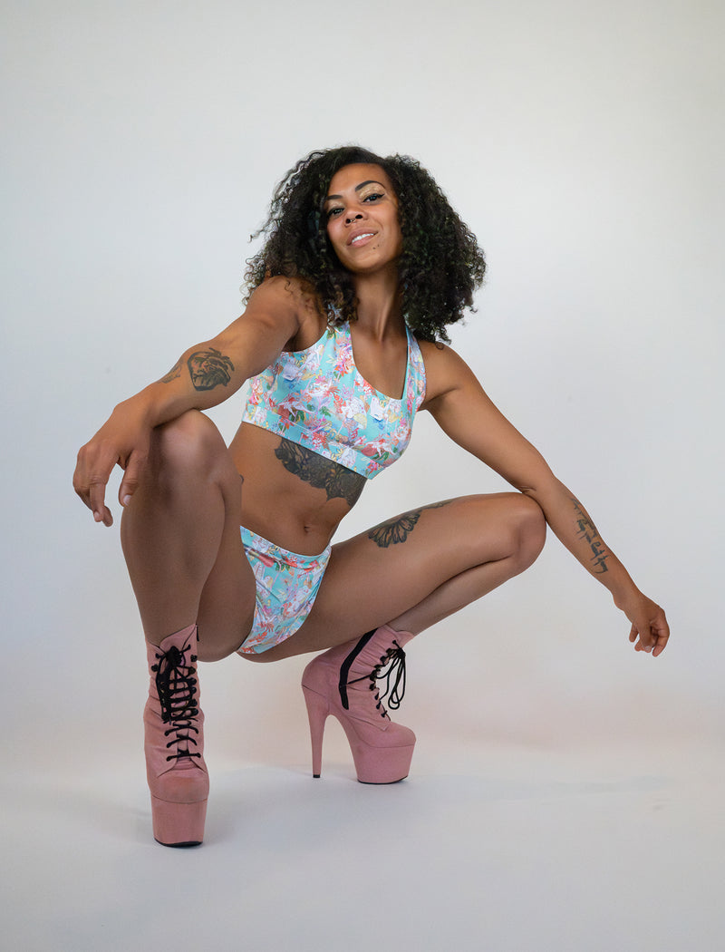 Pole & Plants Mint Scoop Bra