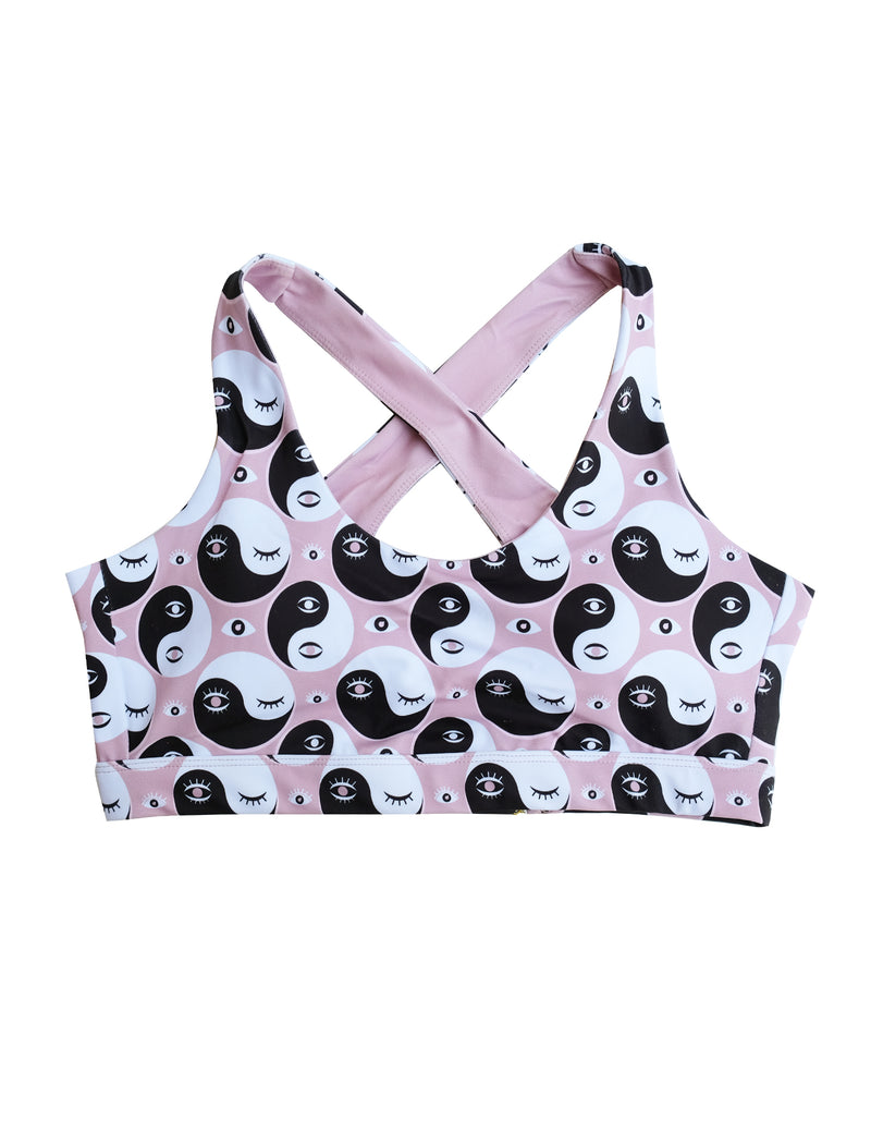 Yin Yang Eyes Rosé Scoop Bra