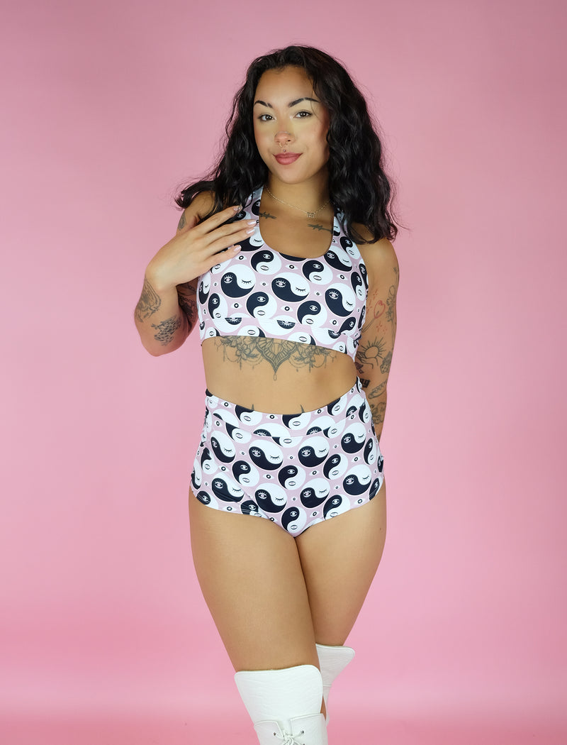 Yin Yang Eyes Rosé Scoop Bra