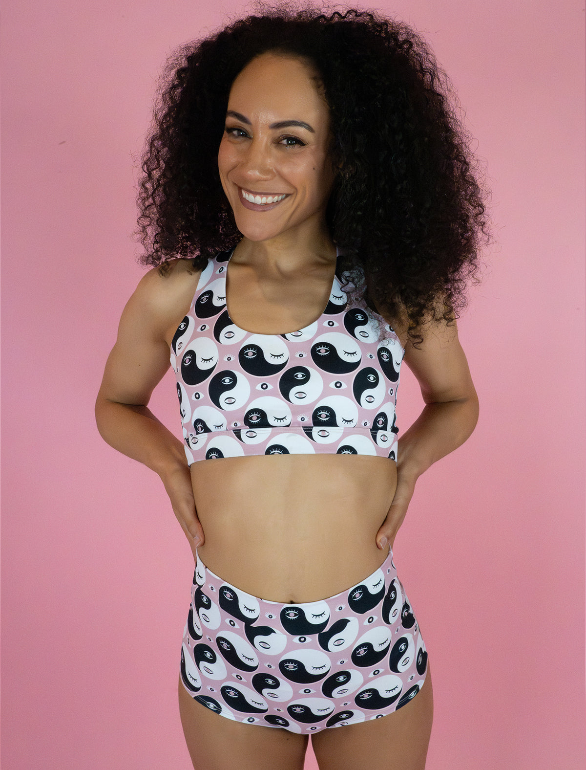 Yin Yang Eyes Rosé Scoop Bra