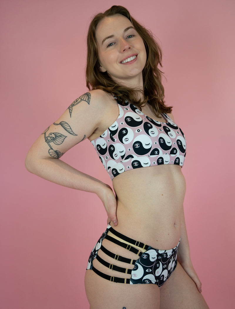 Yin Yang Eyes Rosé Scoop Bra