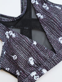 Night Poling Pandas V-Mesh Bra