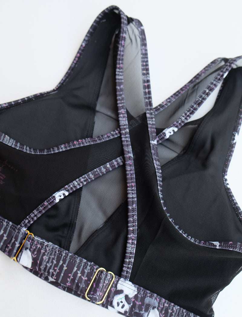 Night Poling Pandas V-Mesh Bra