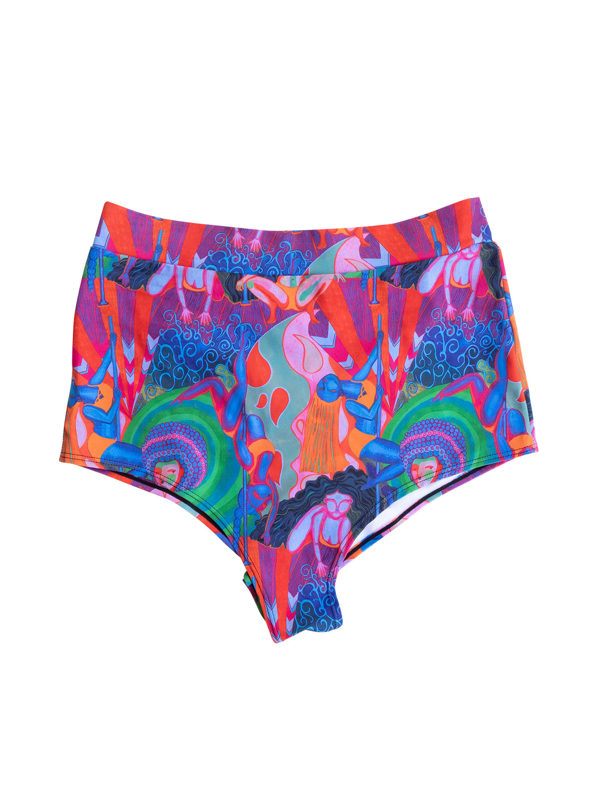 Rainbow Dancers Sunset High Waist Cheeky Shorts