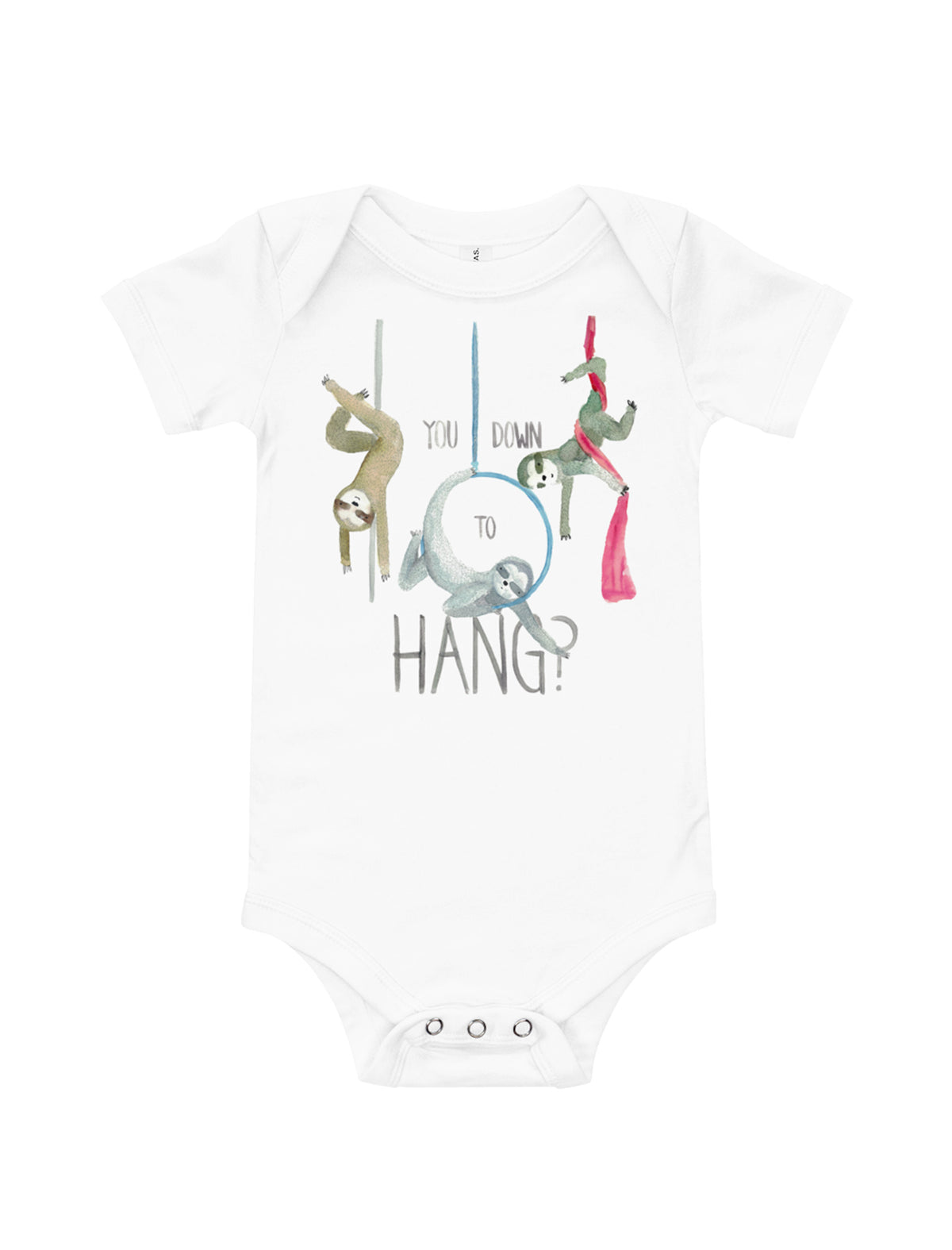 Circus Sloths Baby Short Sleeve One Piece