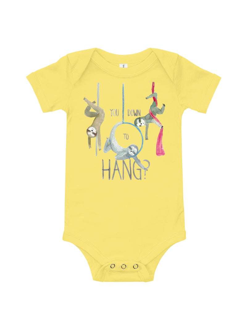 Circus Sloths Baby Short Sleeve One Piece