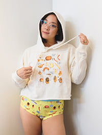 Potatoes Cropped Fleece Hoodie