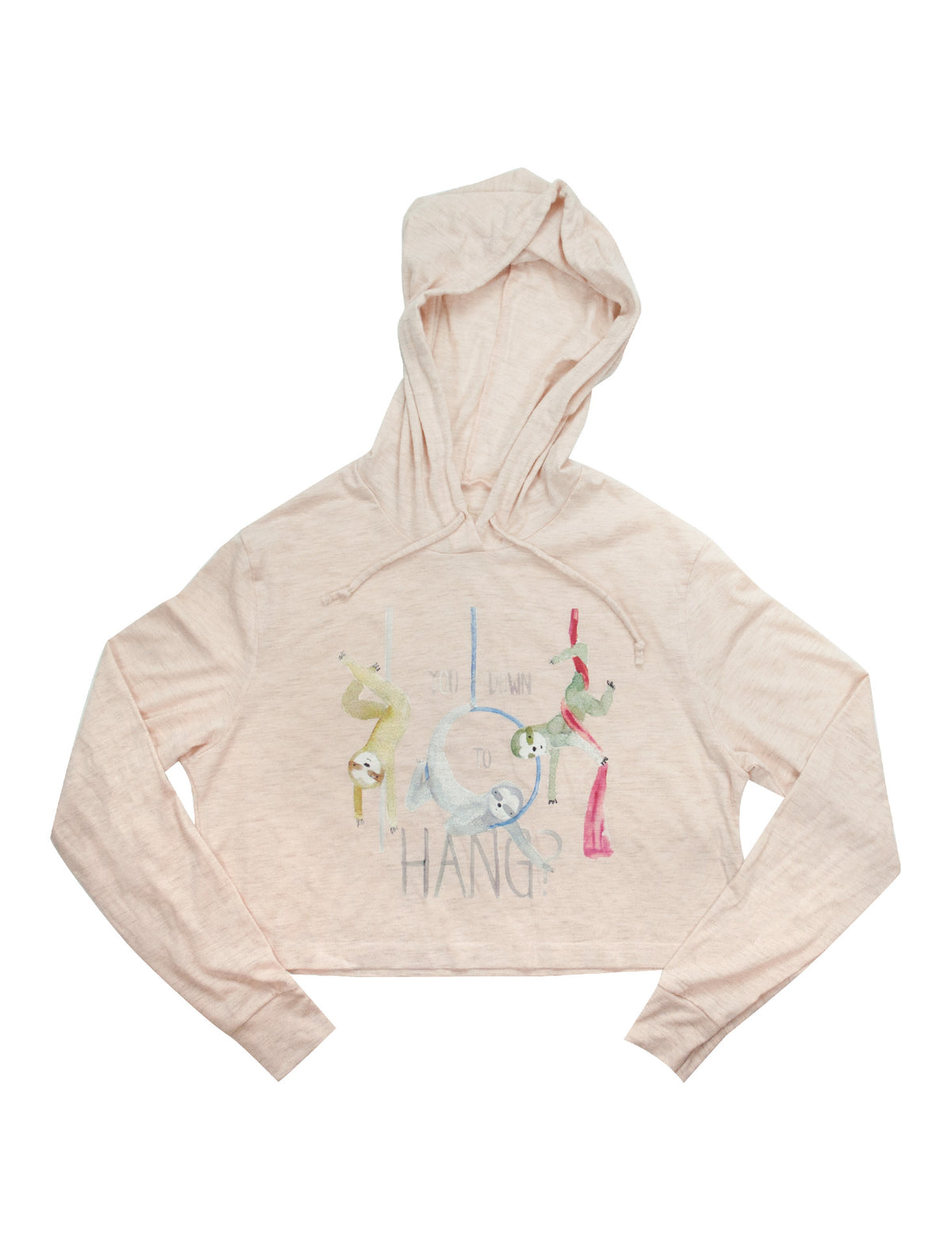 Circus Sloths Cropped Hoodie