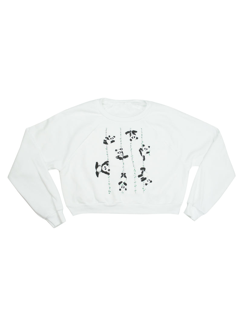 Poling Pandas Cropped Fleece Sweatshirt