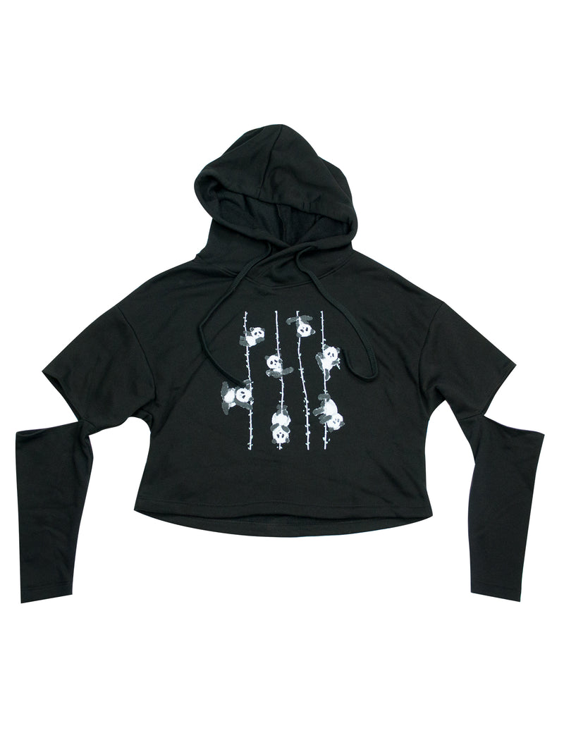 Poling Pandas Cut Out Fleece Hoodie