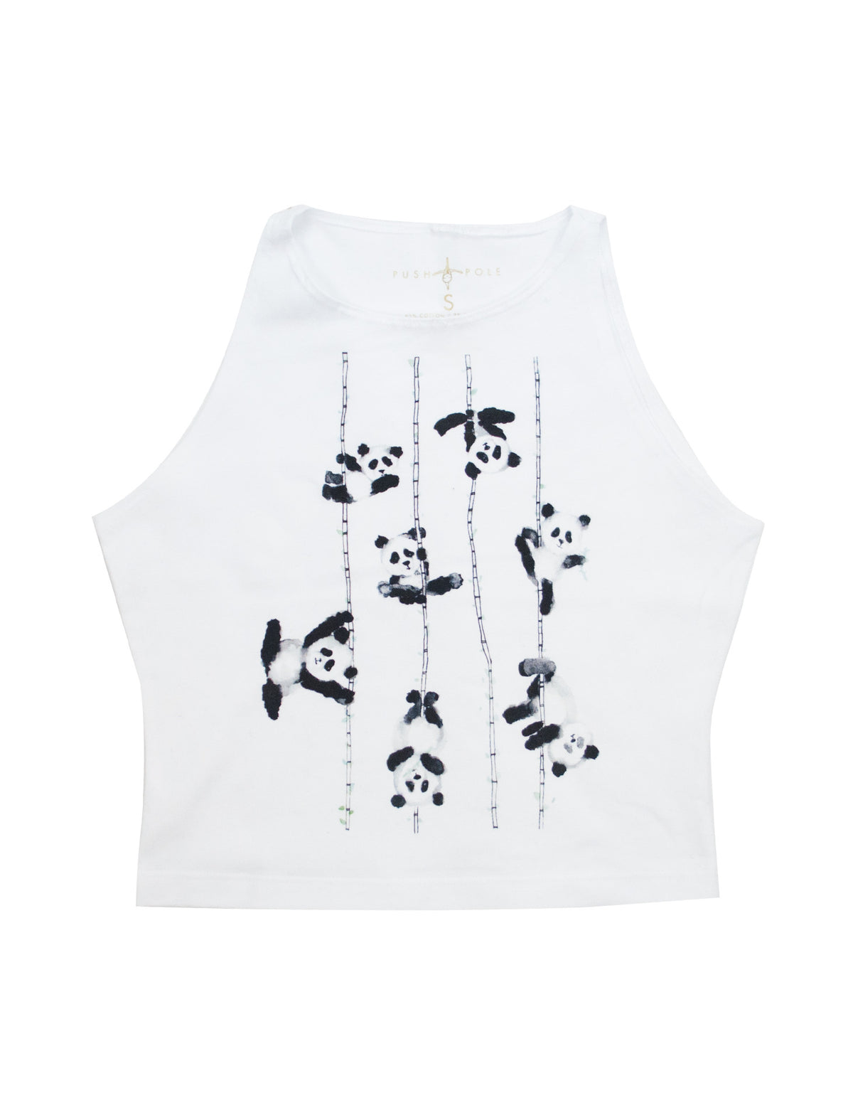 Poling Pandas High Neck Crop Top