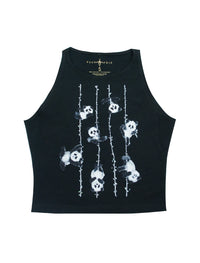 Poling Pandas High Neck Crop Top