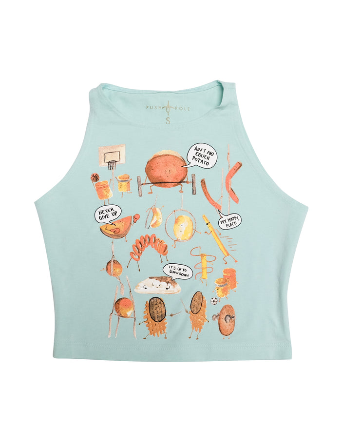 Potatoes High Neck Crop Top