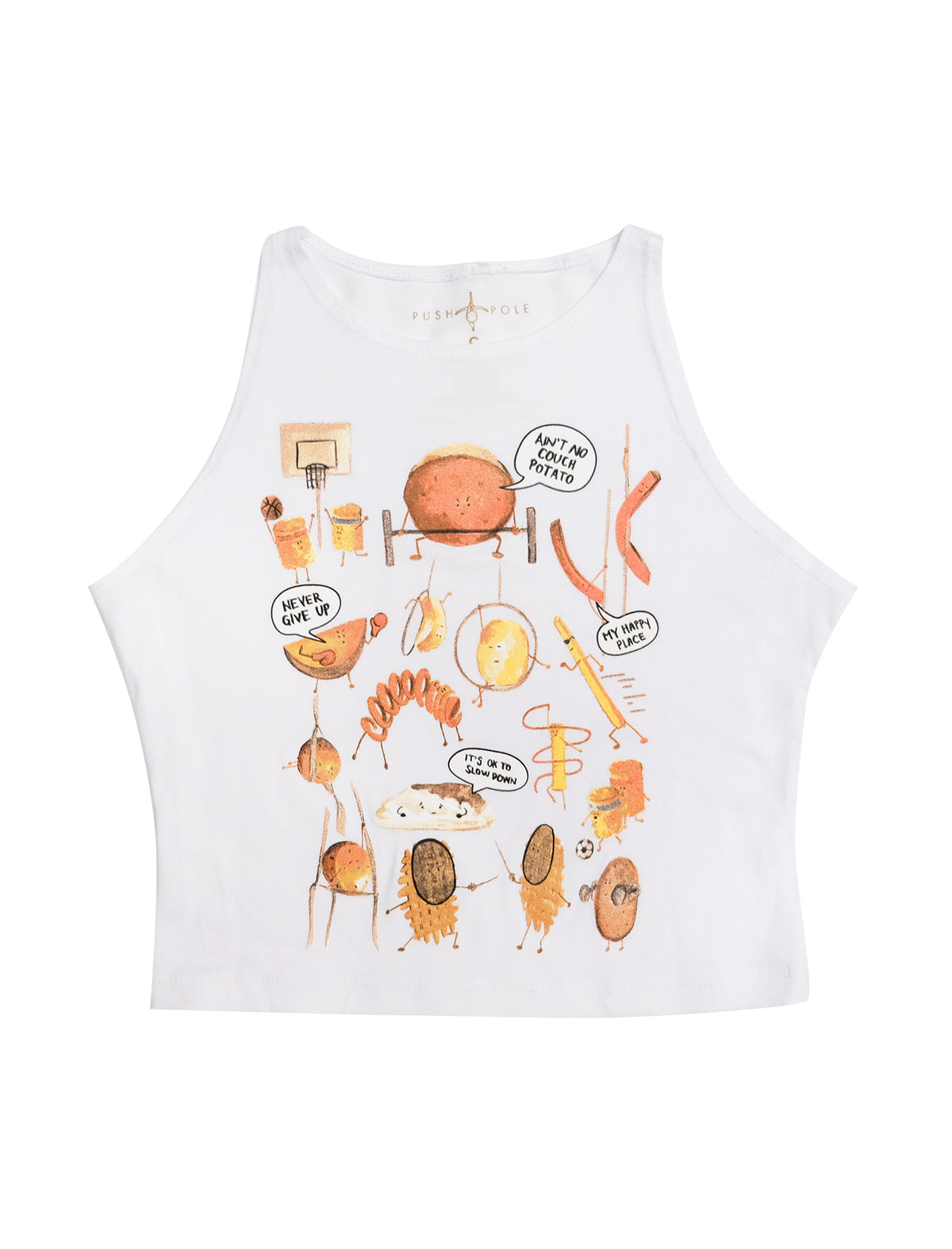 Potatoes High Neck Crop Top