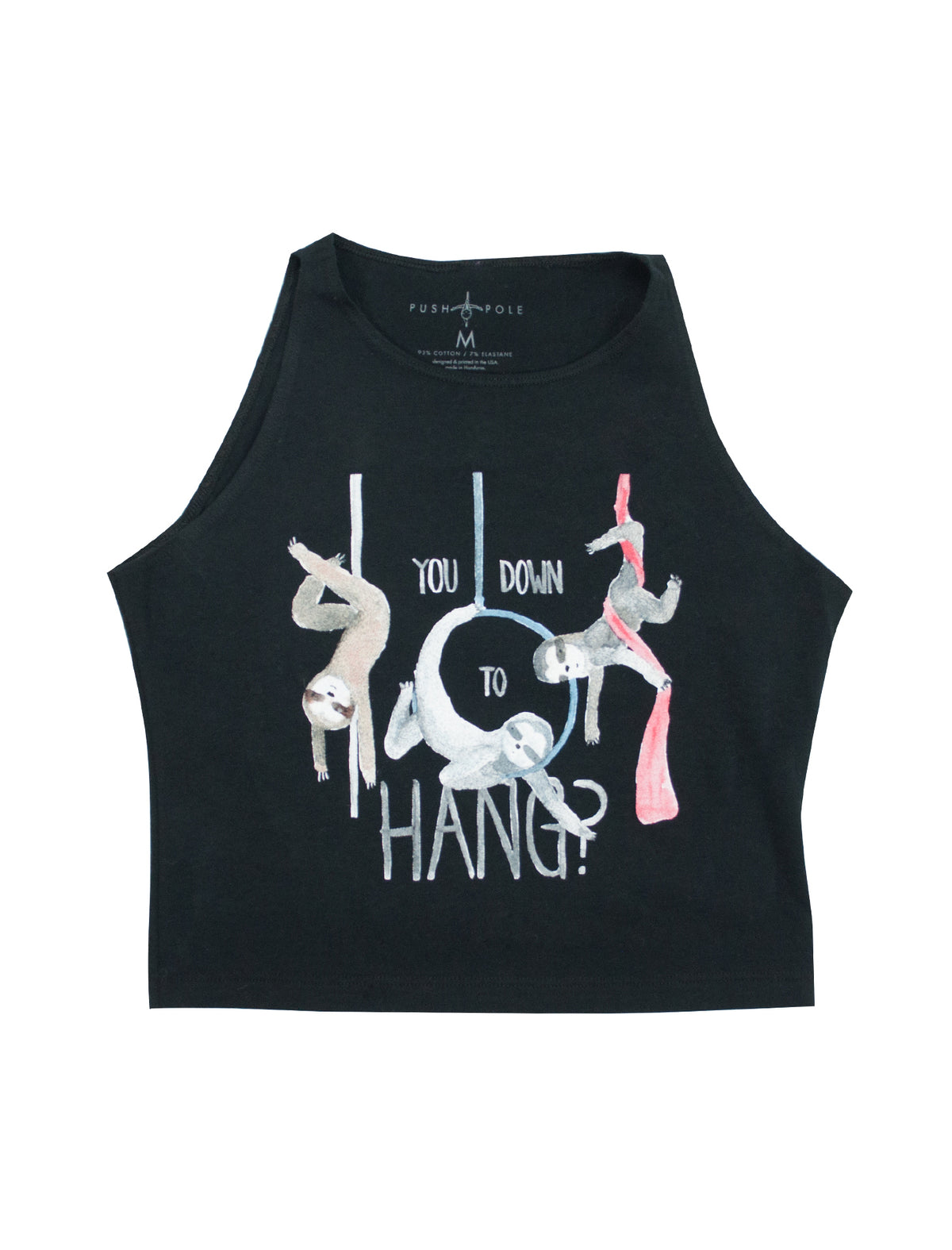 Circus Sloths High Neck Crop Top