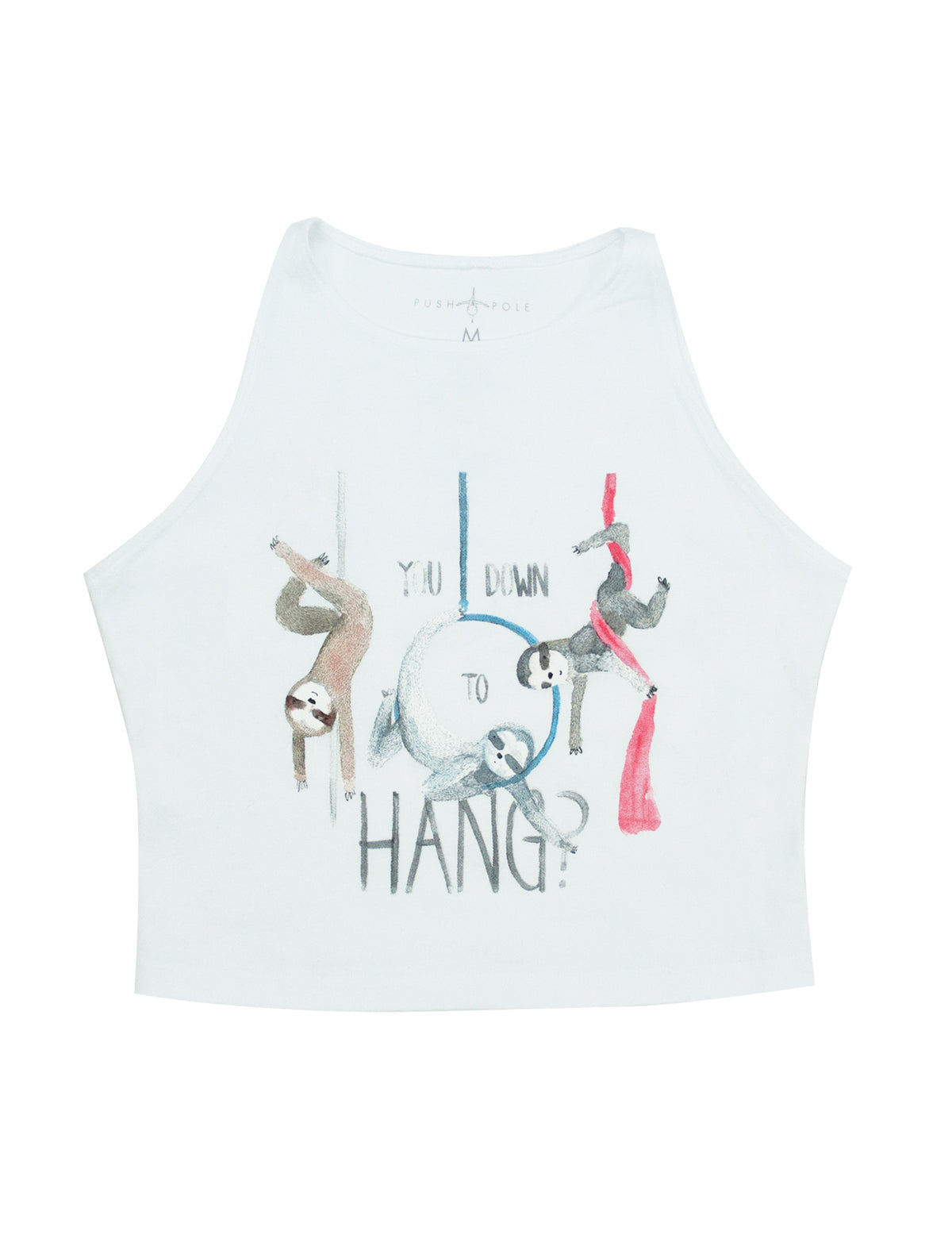 Circus Sloths High Neck Crop Top