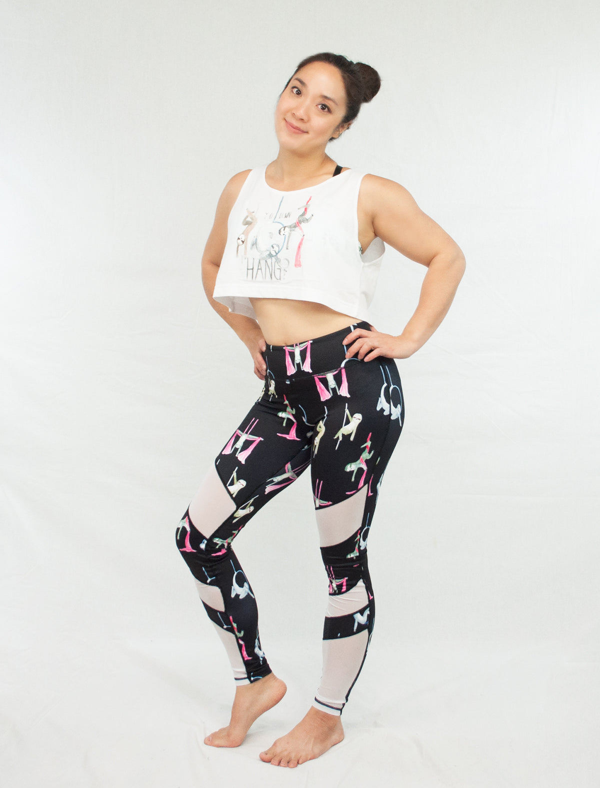Power Mesh Cropped Gym Leggings, Compare