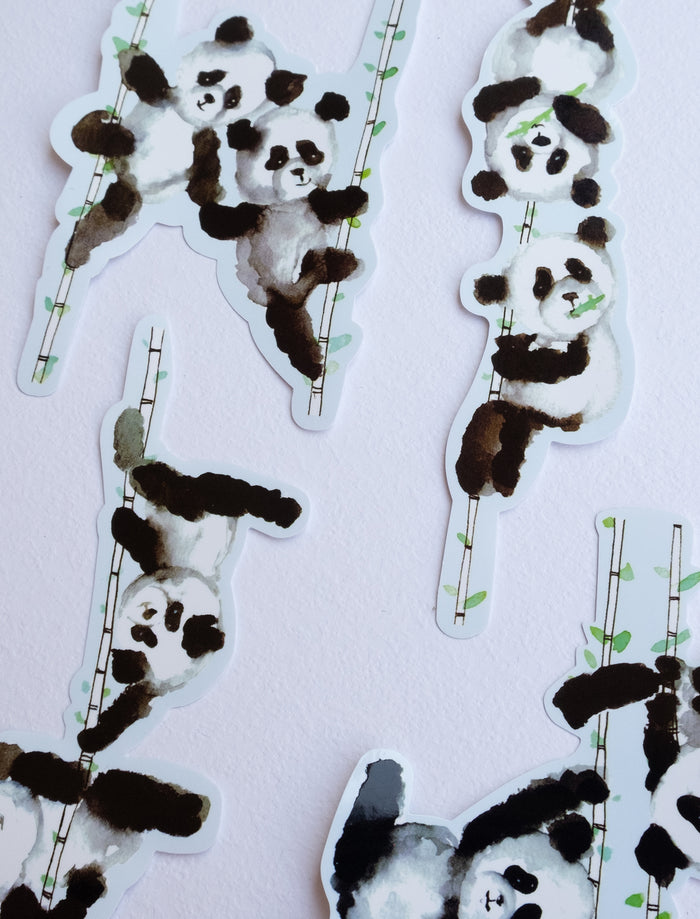 Poling Pandas Stickers Set of 4