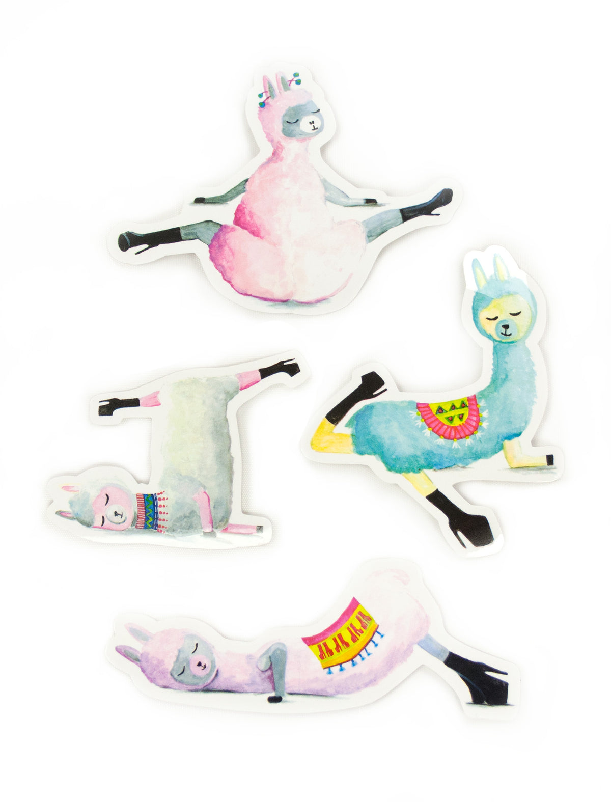 Low Flow Llamas Stickers Set of 4