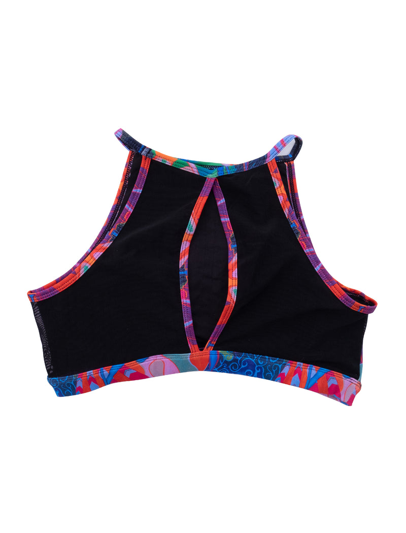 Rainbow Dancers Sunset High Neck Halter Bra