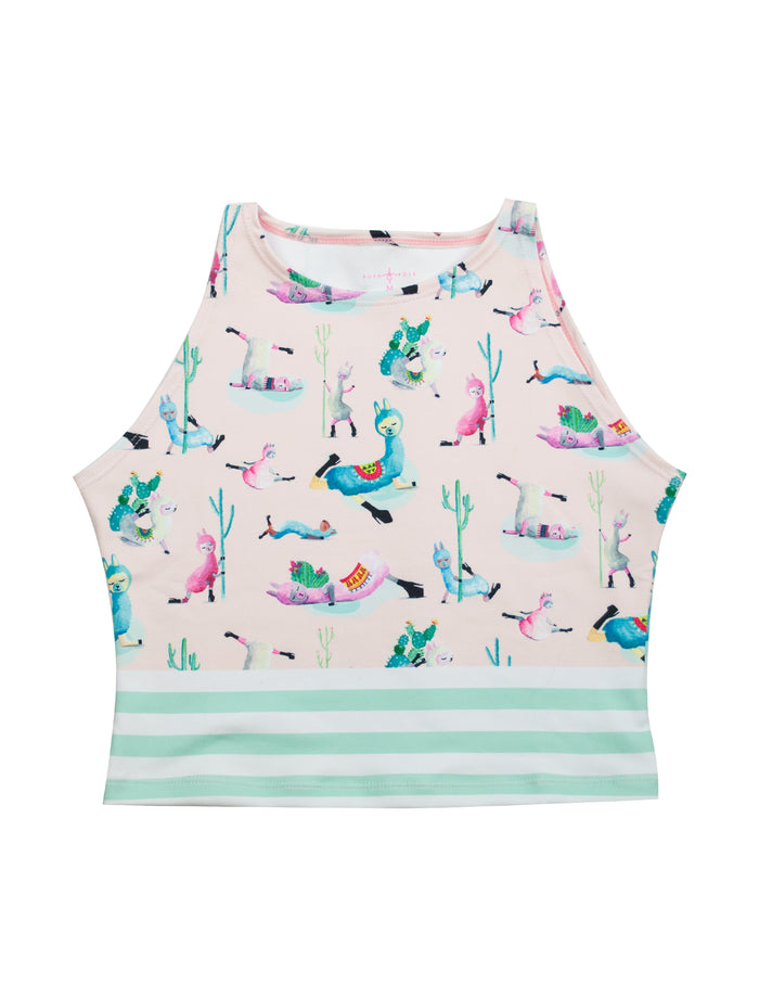 Low Flow Llamas Active Crop Top