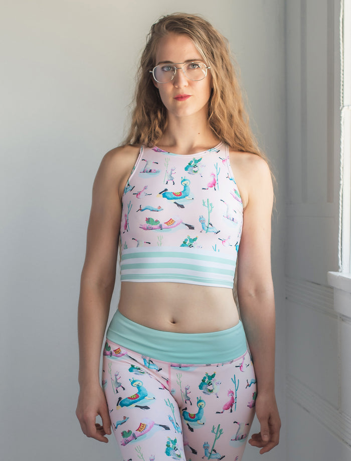 Low Flow Llamas Active Crop Top