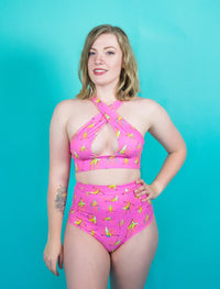 Banana Splits Pink Peekaboo Bra